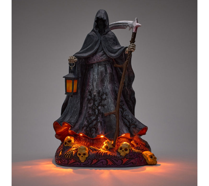 Jim Shore Heartwood Creek Grim Reaper with LED Glow Figurine — View 5