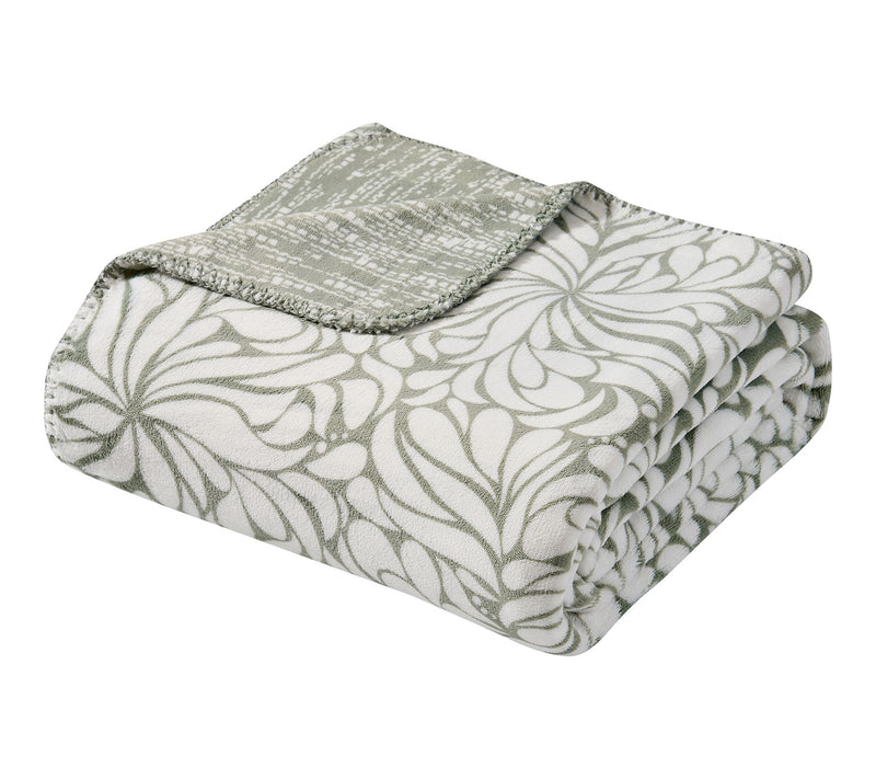 Tahari Home Olivia Reversible Printed Plush Throw, 50" x 70" — View 8
