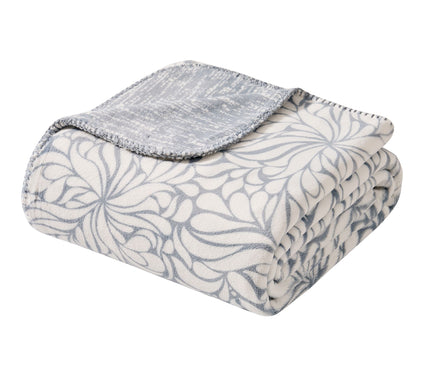 Tahari Home Olivia Reversible Printed Plush Throw, 50" x 70"