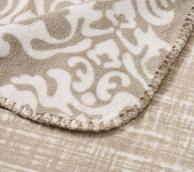 Tahari Home Amari Reversible Printed Plush Throw, 50" x 70" — View 5
