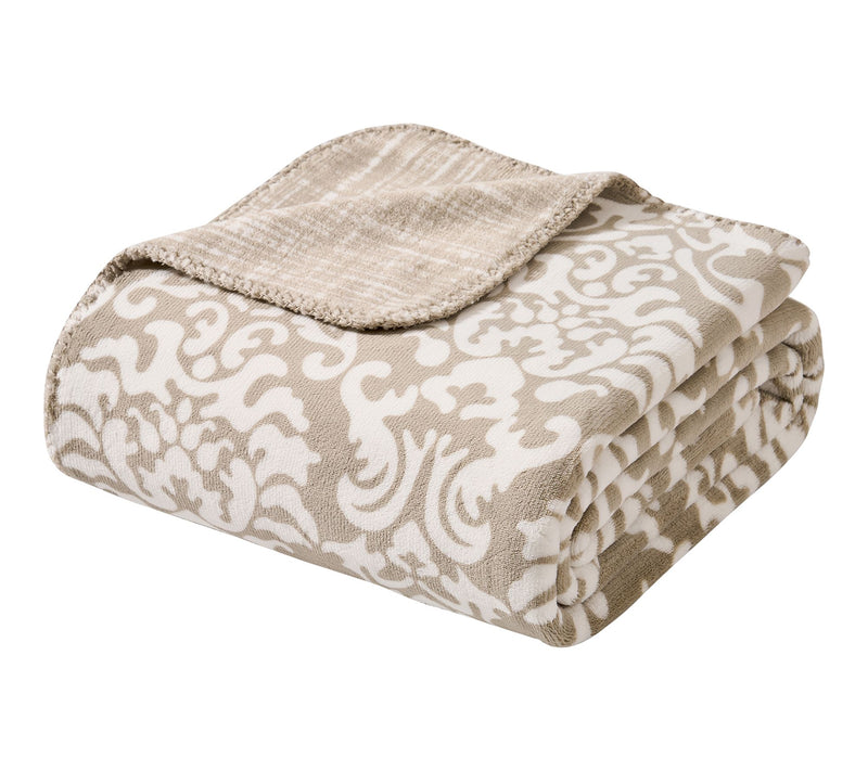 Tahari Home Amari Reversible Printed Plush Throw, 50" x 70" — Main view