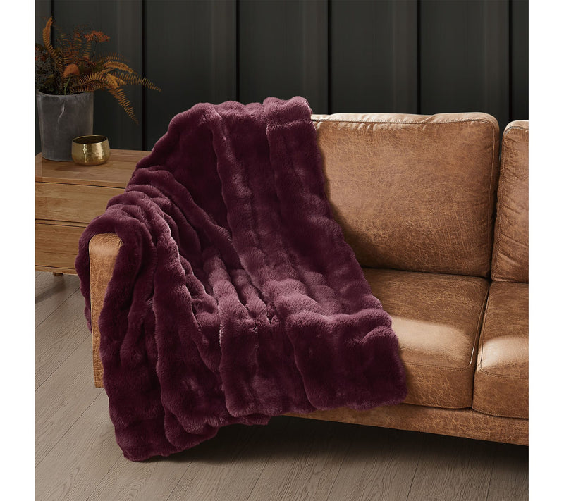 Frye Bubble Rabbit Faux Fur 50x70 Throw — View 13