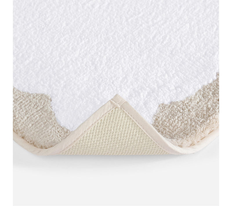 Martha Steweart Bedford Scallop White/Linen 34X21 Bath Rug — View 4