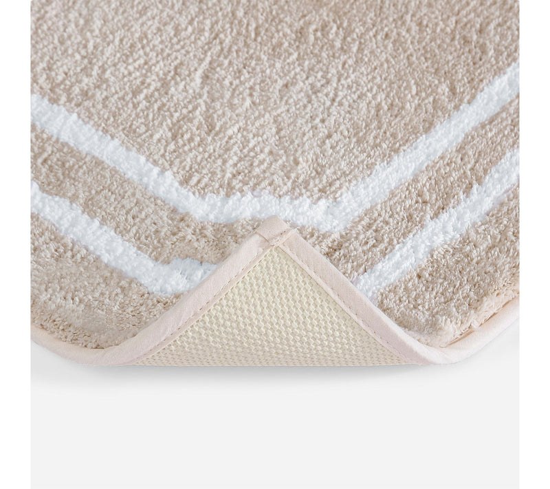 Martha Steweart Skylands Border Linen/White  34X21 Bath Rug — View 4