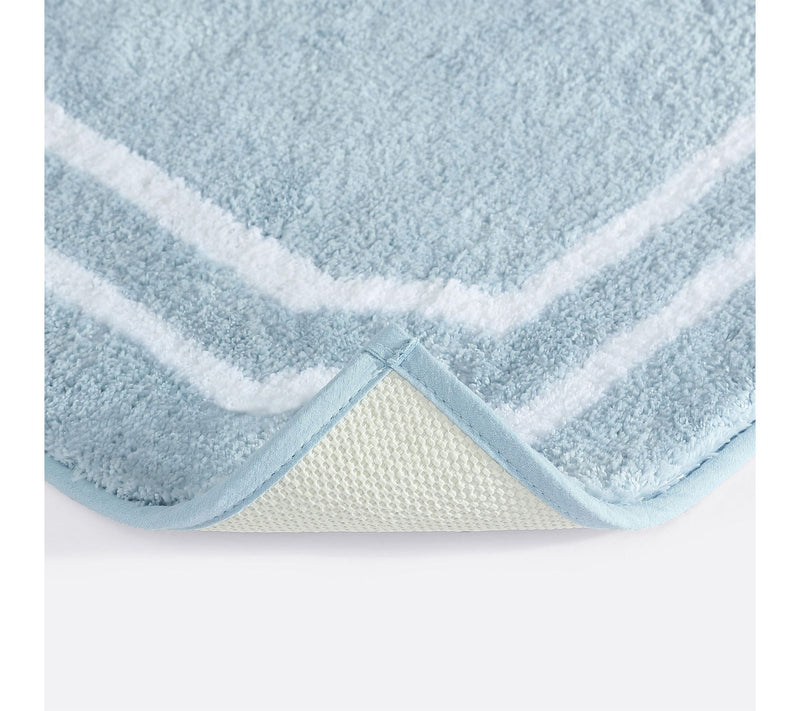 Martha Steweart Skylands Borde r Blue Bell/Whi te Yarn 34X21 B — View 4
