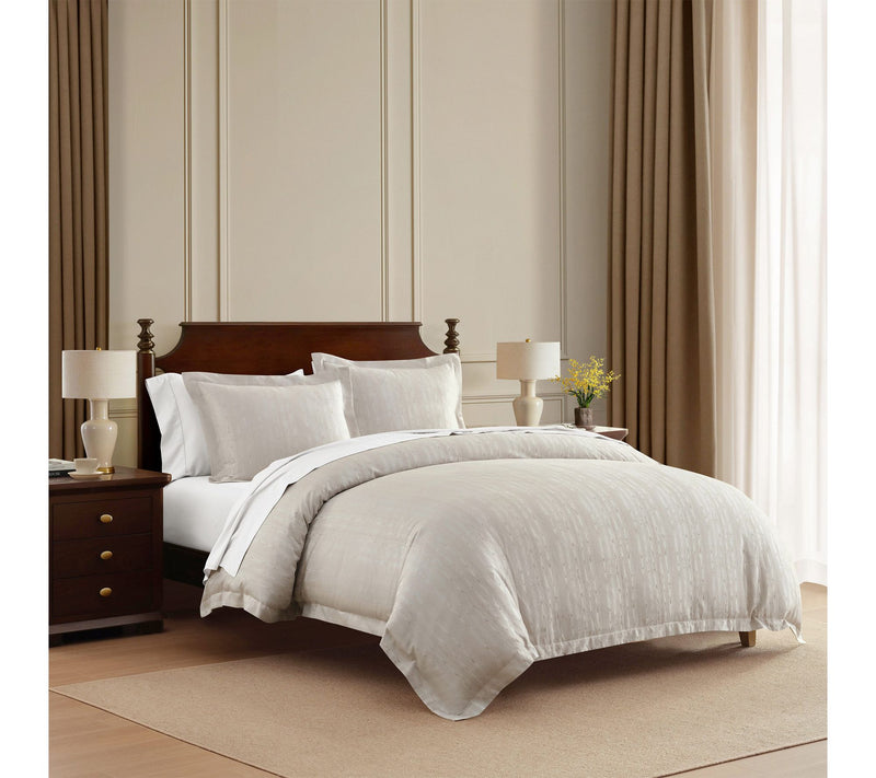 Martha Stewart Faux Bois Silver Cotton Blend Queen Duvet Set — View 10