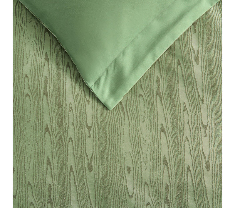 Martha Stewart Faux Bois Green Cotton Blend Queen Duvet Set — View 4