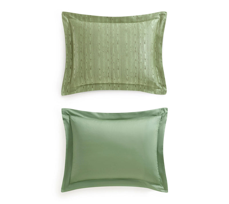 Martha Stewart Faux Bois Green Cotton Blend King Duvet Set — View 5