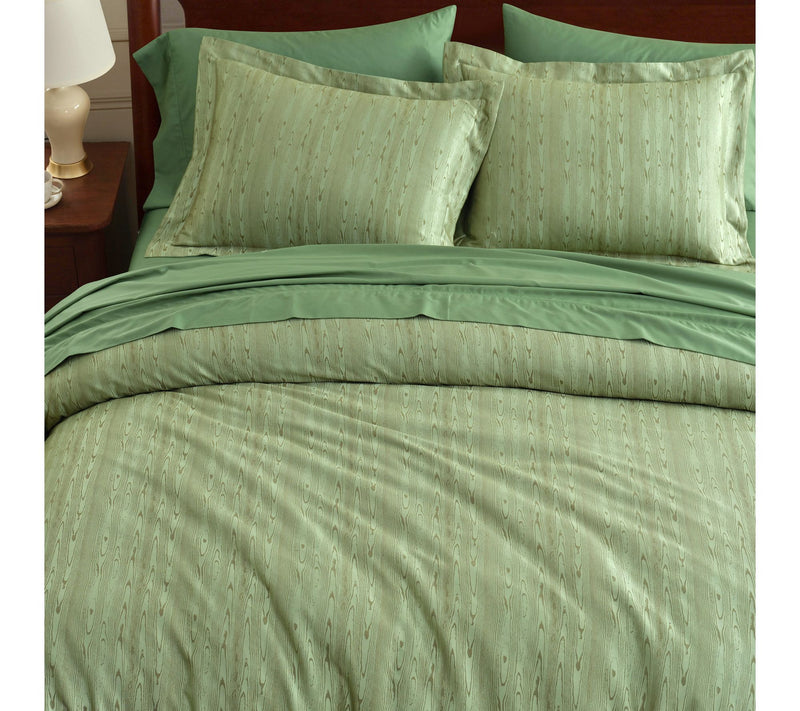 Martha Stewart Faux Bois Green Cotton Blend King Duvet Set — View 3
