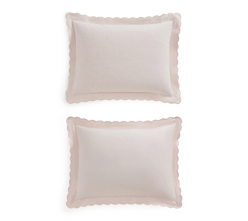 Martha Stewart Sign. Scallop P each Cotton Ric h King Duvet Se — View 5