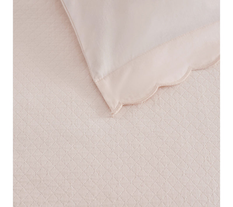 Martha Stewart Sign. Scallop P each Cotton Ric h King Duvet Se — View 4