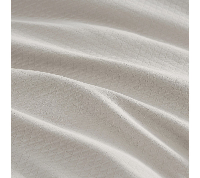 Martha Stewart Sign. Scallop Grey Cotton Rich King Duvet Set — View 6