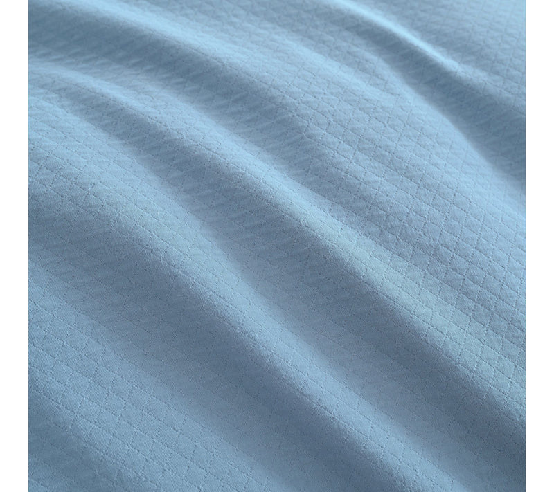 Martha Stewart Sign. Scallop Blue Cotton Rich King Duvet Set — View 6