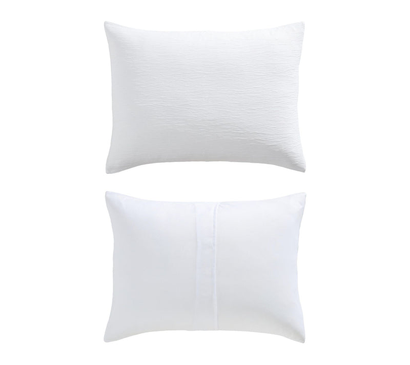 Laura Ashley Crinkle Snow White Woven Gauze King Duvet Set — View 5