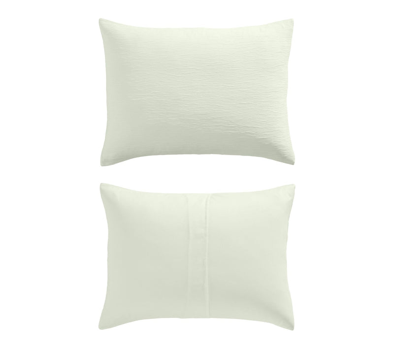Laura Ashley Crinkle Green Woven Gauze King Duvet Set — View 5