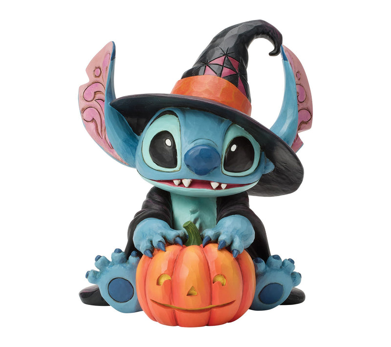 Jim Shore Disney Traditions Stitch Witch with Jack-o-Lantern — View 8