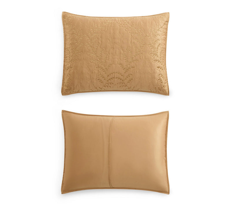 Martha Stewart Fern Embroidery Gold Medal Sateen QN Quilt Set — View 5