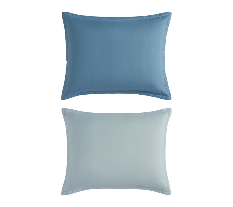 Eddie Bauer Con nor Solid Rever siblet Blue Que en Comforter Se — View 5