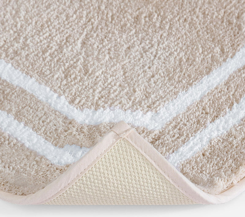 Martha Steweart Skylands Border Linen/White 60X22 Bath Rug — View 4
