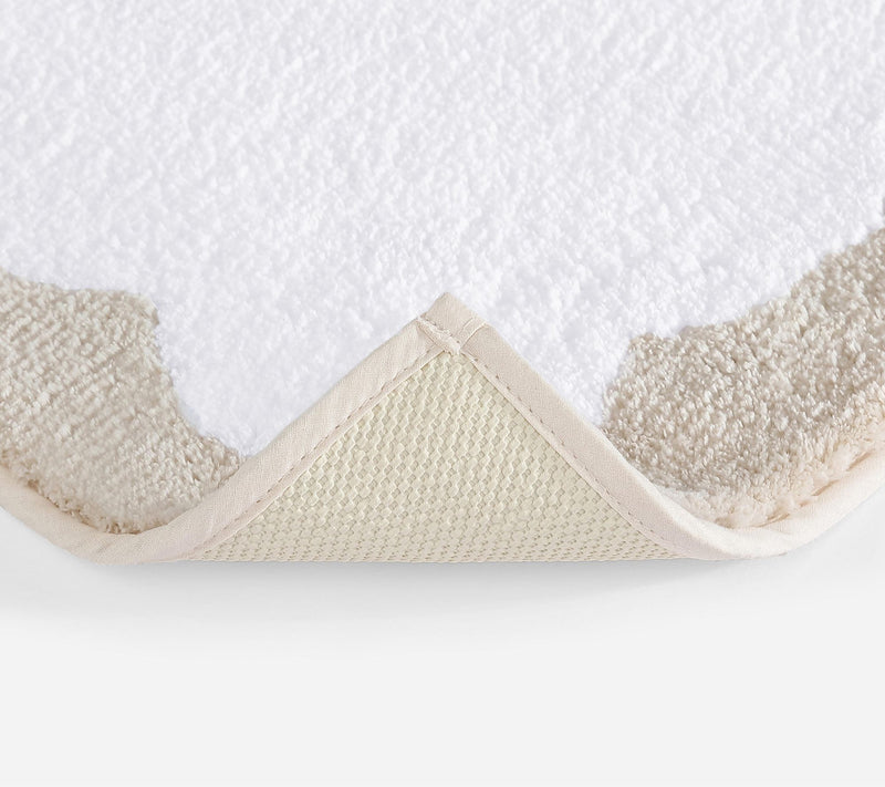 Martha Steweart Bedford Scallop White/Linen 60X22 Bath Rug — View 4