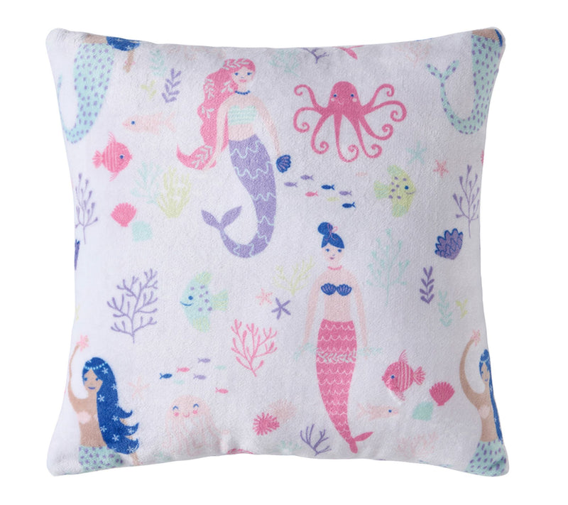 Olivia & Finn 3-Piece Mermaid Throw and Decorative Pillow Set — View 3