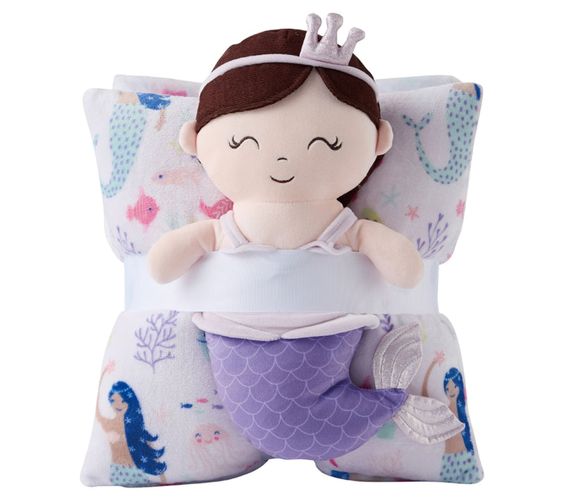 Olivia & Finn 3-Piece Mermaid Throw and Decorative Pillow Set — View 7