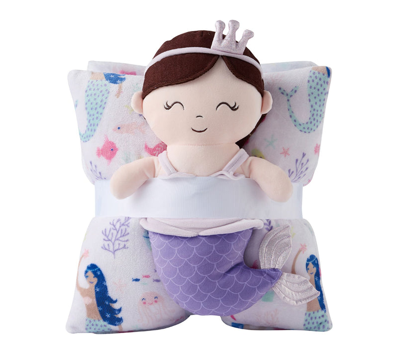Olivia & Finn 3-Piece Mermaid Throw and Decorative Pillow Set — Main view