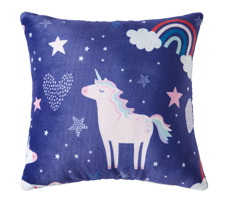 Olivia & Finn 3-Piece Unicorn Throw and Decorative Pillow Set — View 3