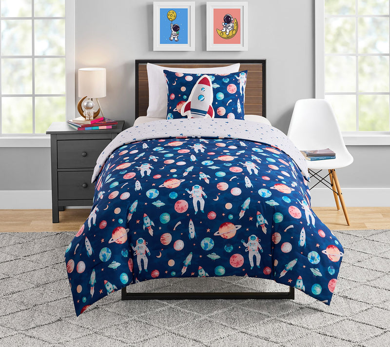 Olivia & Finn Space 3-Pc Reversible Kids Comforter Set, Twin — Main view