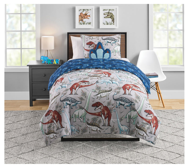 Olivia & Finn Dino 3-Piece Reversible Kids Comforter Set, Twin — View 7