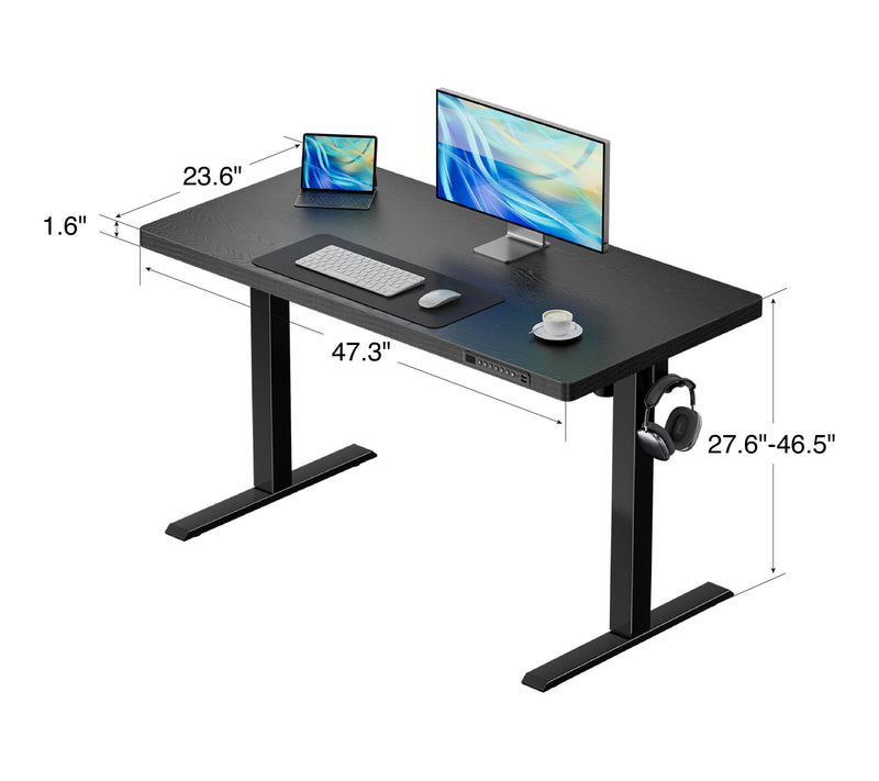 ErgoAV 48x24 Adjustable Height Sit Stand Desk — View 8