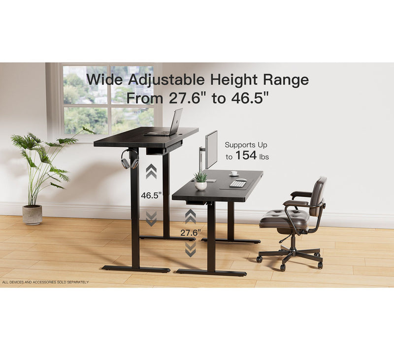 ErgoAV 48x24 Adjustable Height Sit Stand Desk — View 3