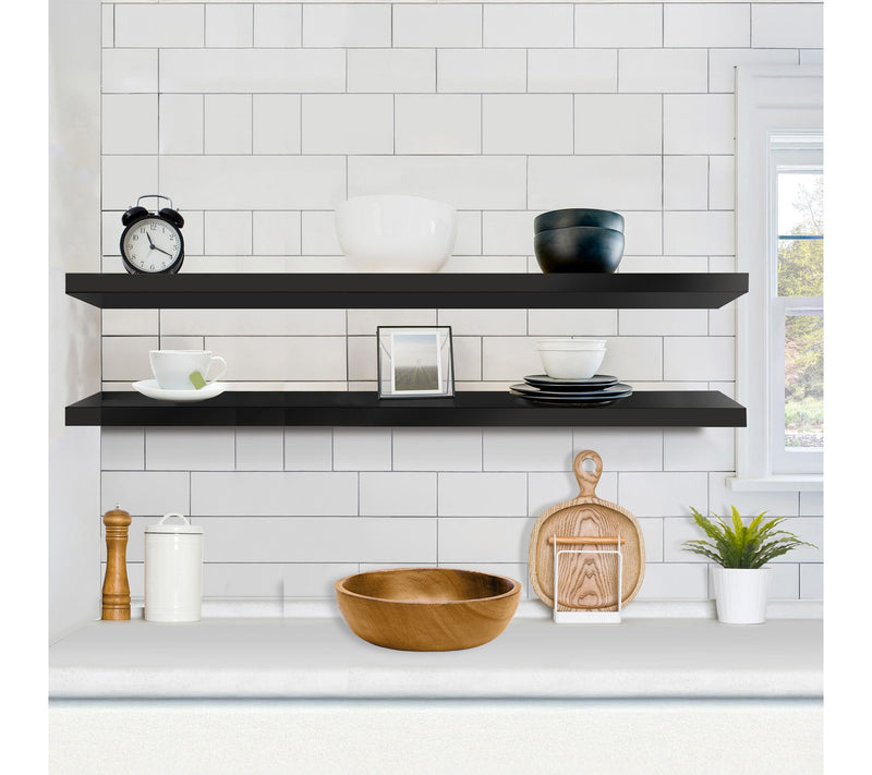 Sorbus Floating Shelves for Wall, 55 Inch Bathroom Shelves 2Pc — View 2