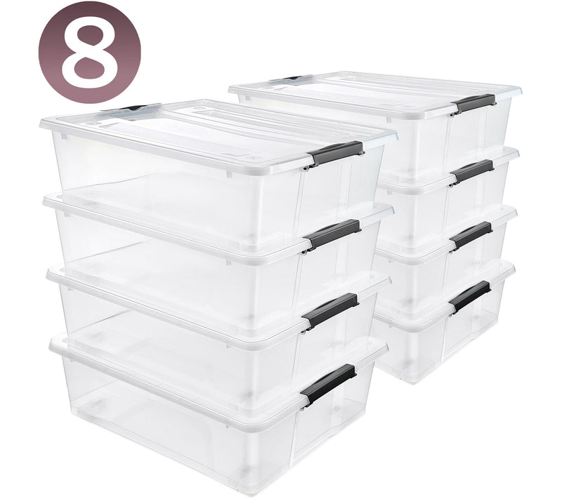 Sorbus Underbed Bins with Lids (Set of 8) — View 2