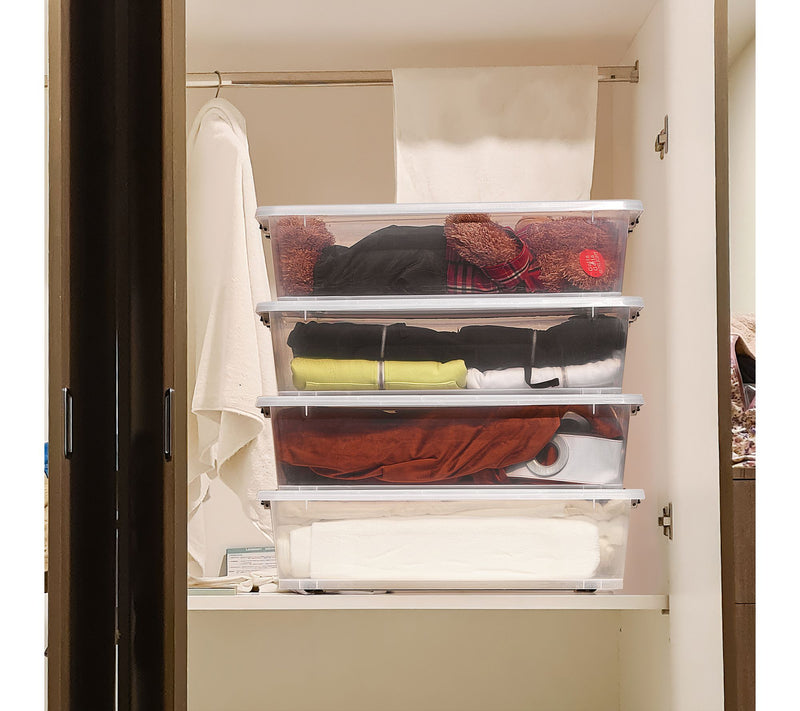 Sorbus Underbed Bins with Lids (Set of 8) — View 5