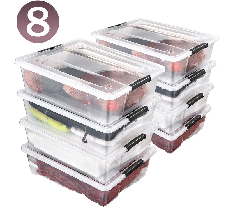 Sorbus Underbed Bins with Lids (Set of 8) — View 8