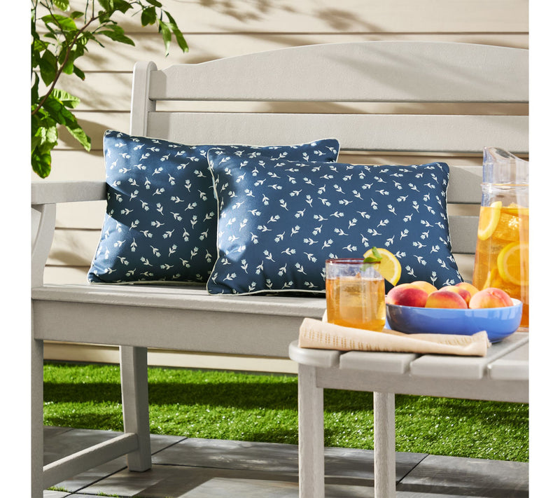 Draper James He art Flowers 14" x20" Outdoor Pi llow 2-Pack — View 2