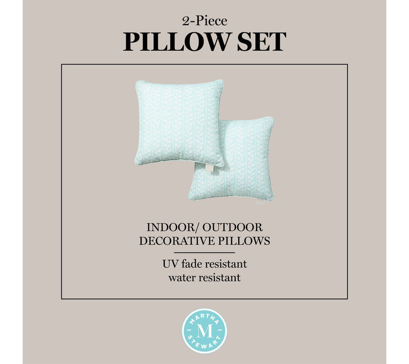 Martha Stewart Vineyard Vines 18"x18" Outdoor Pillow 2-Pack — View 7