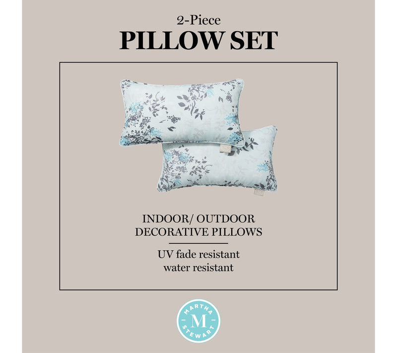 Martha Stewart Charming Foliage 11"x18" OutdoorPillow 2-Pack — View 8