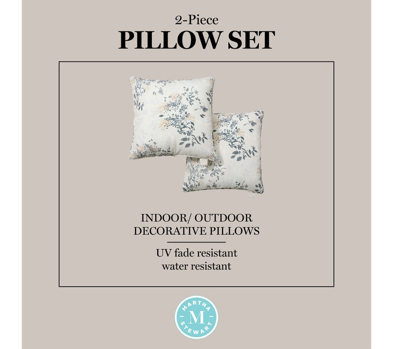 Martha Stewart Charming Foliage 18"x18" OutdoorPillow 2-Pack — View 8