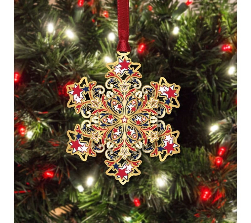 Beacon Designs Americana Snowflake Ornament — View 2