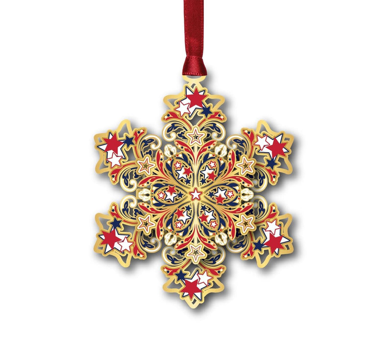 Beacon Designs Americana Snowflake Ornament — Main view