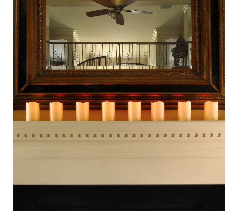 LumaBase Battery-Operated LED Pillar Candles- Set of 6 — View 2