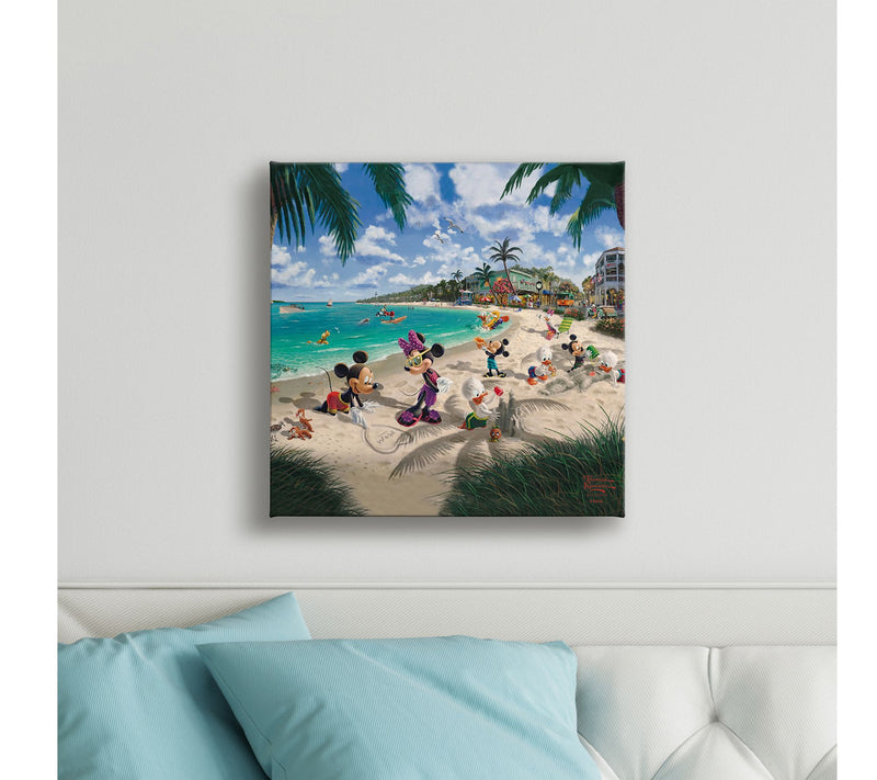 Thomas Kinkade Mickey & Minnie in Florida 14x14Gallery Wrap — View 3