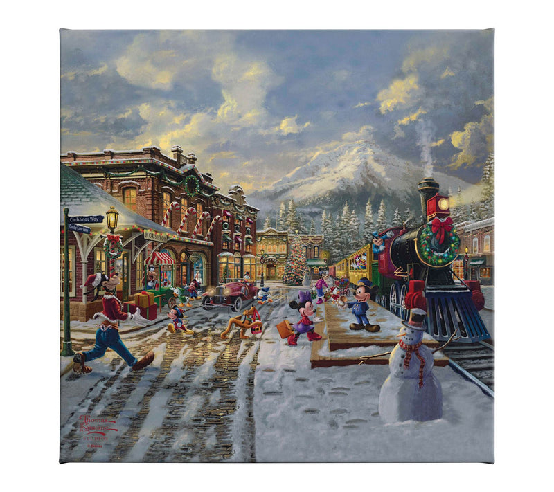 Thomas Kinkade Mickey & Minnie Candy Cane 14x14Gallery Wrap — Main view