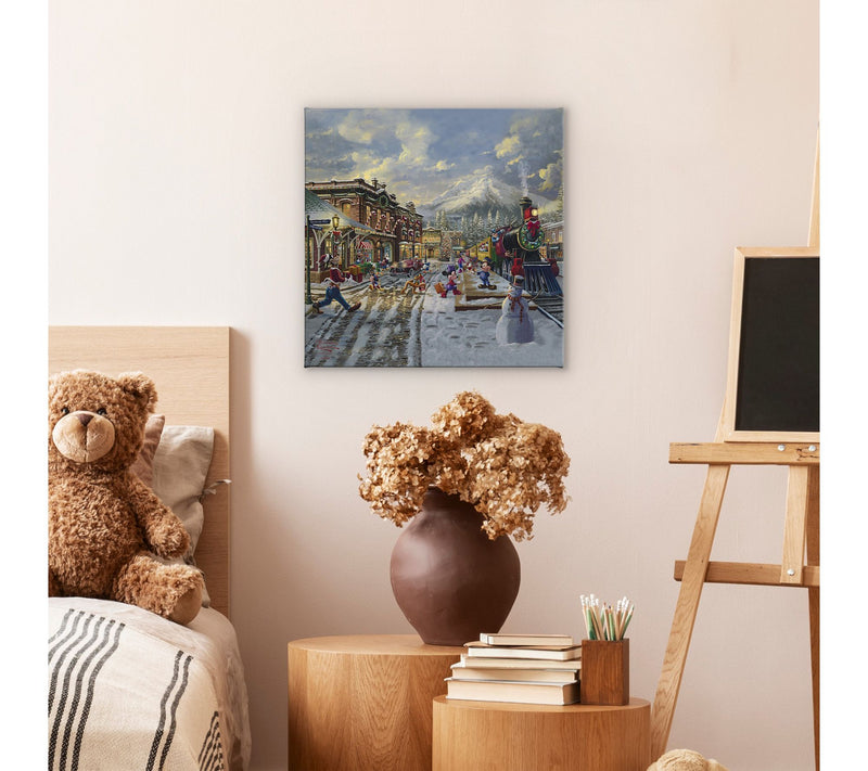 Thomas Kinkade Mickey & Minnie Candy Cane 14x14Gallery Wrap — View 2