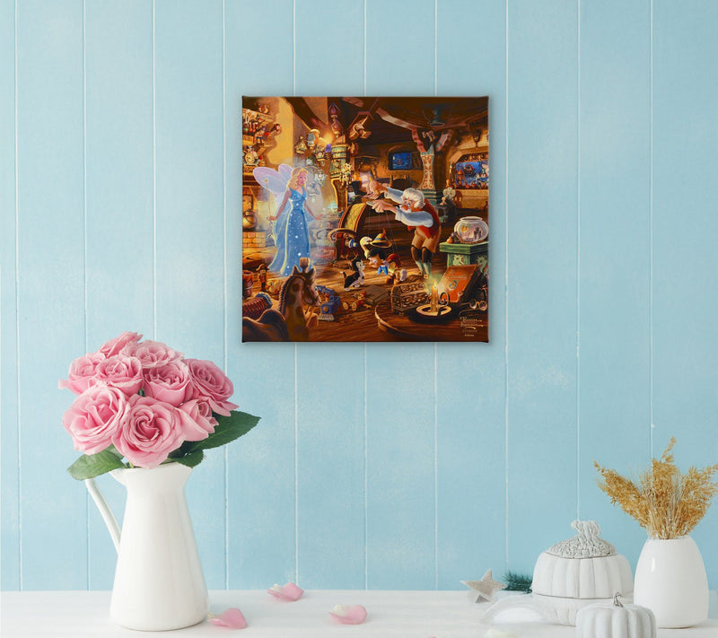 Thomas Kinkade Geppetto's Pinocchio 14x14 Gallery Wrap — View 3