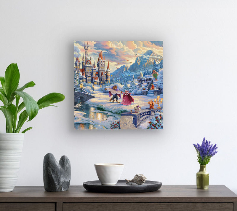 ThomasKinkade Beauty&Beast Winter Enchantment 14x14GalleryWrap — View 4
