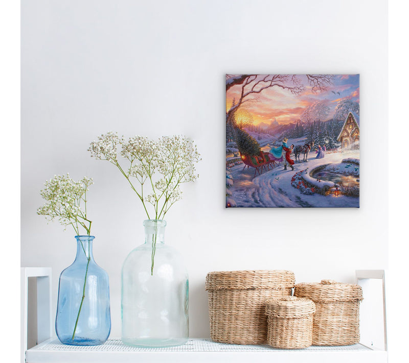 Thomas Kinkade Cinderella Bringing Home Tree 14x14 GalleryWrap — View 2