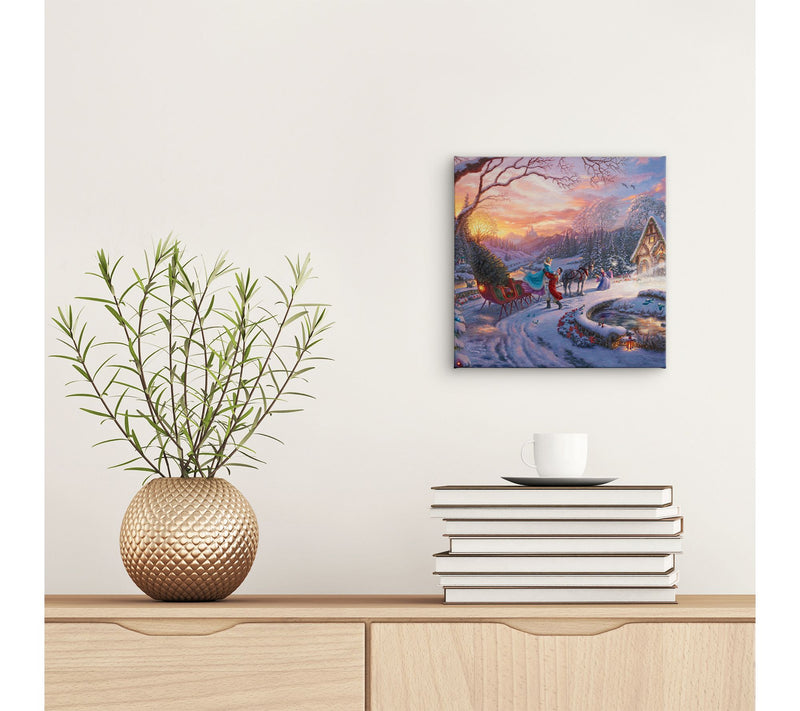 Thomas Kinkade Cinderella Bringing Home Tree 14x14 GalleryWrap — View 3